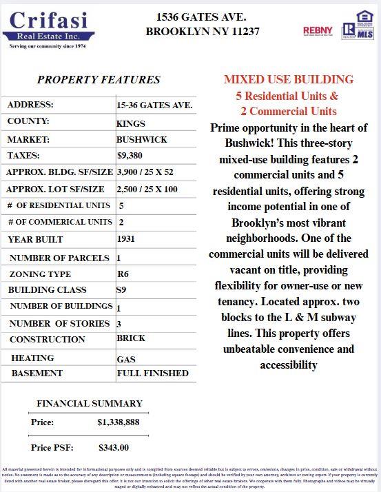 #3 photo, 15-36 Gates Avenue, ブルックリン区 Brooklyn , NY 11237