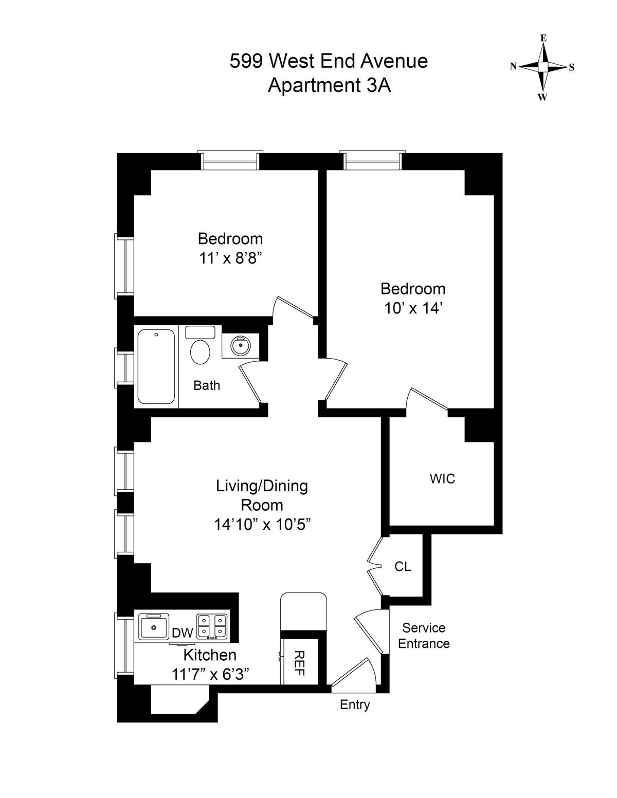 #2 photo, 599 W End Avenue, マンハッタン Upper West Side , NY 10024