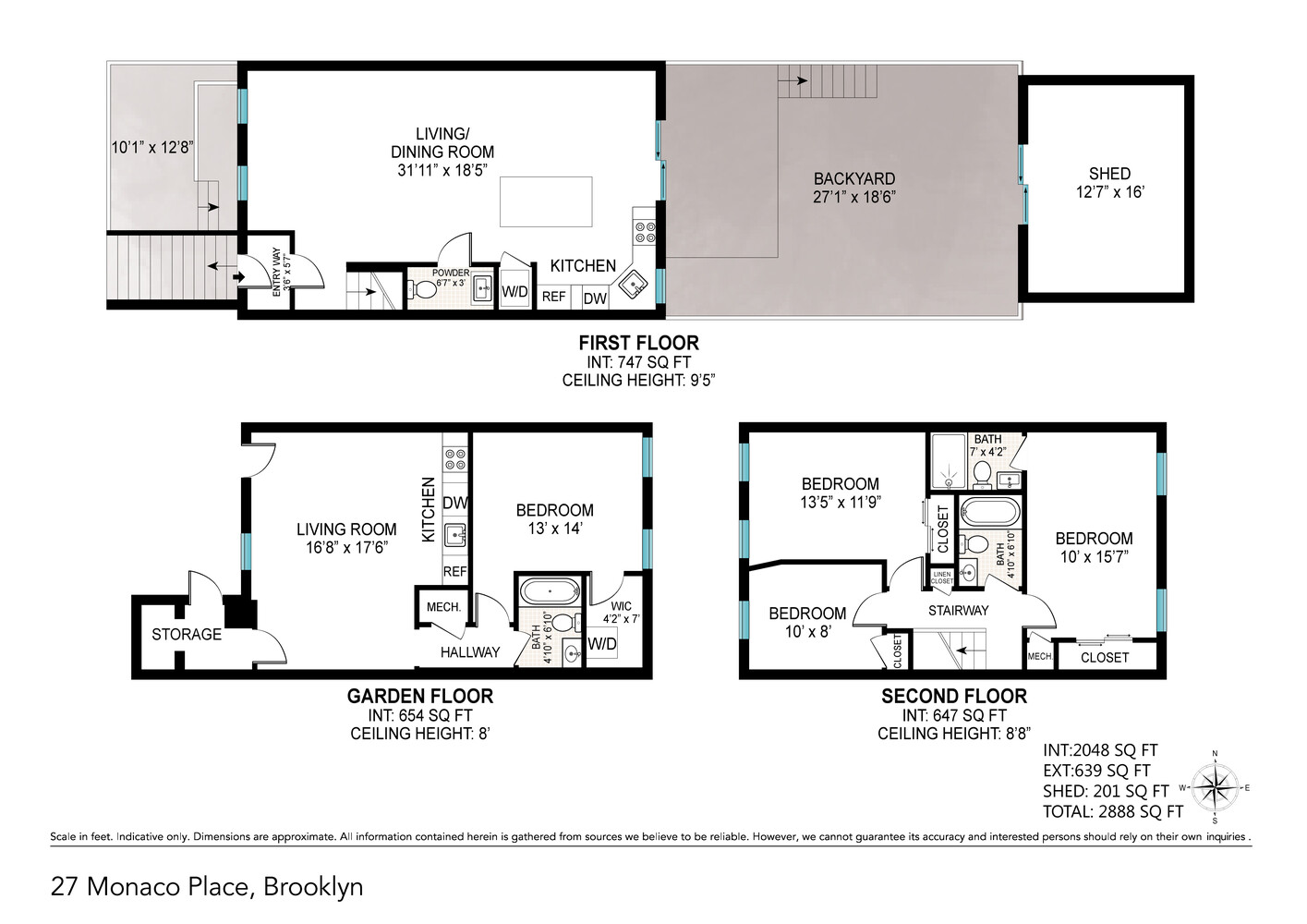 #3 photo, 27 MONACO Place, ブルックリン区 Ocean Hill , NY 11233