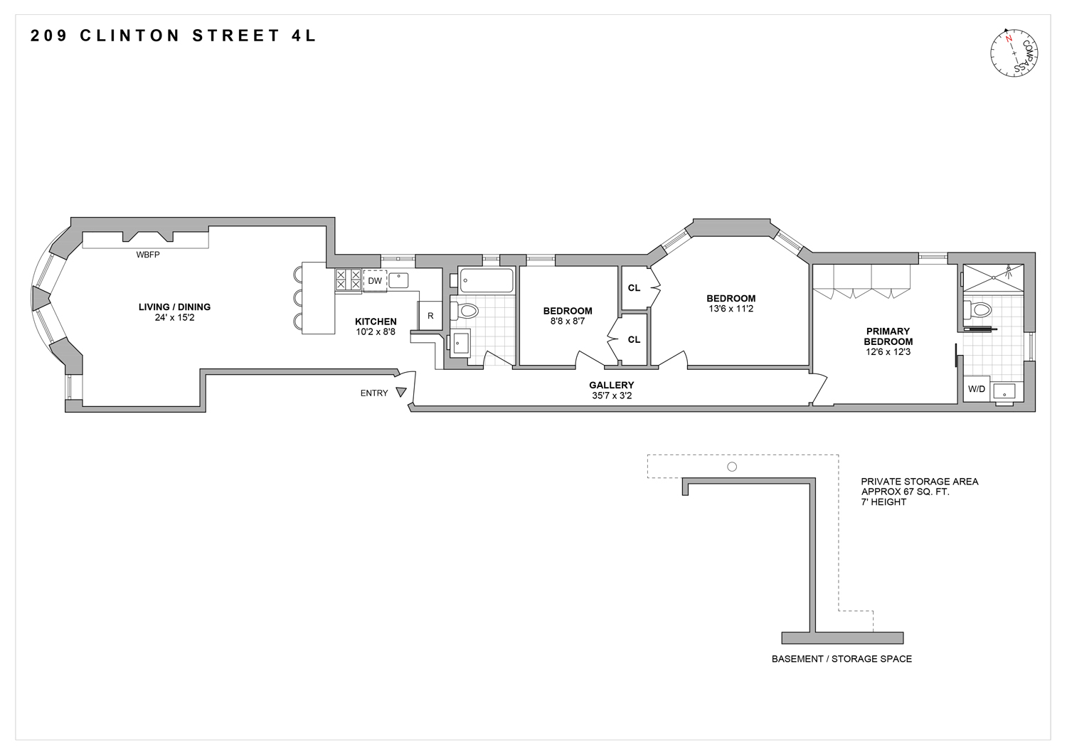 #2 photo, 209 Clinton Street, ブルックリン区 Cobble Hill , NY 11201