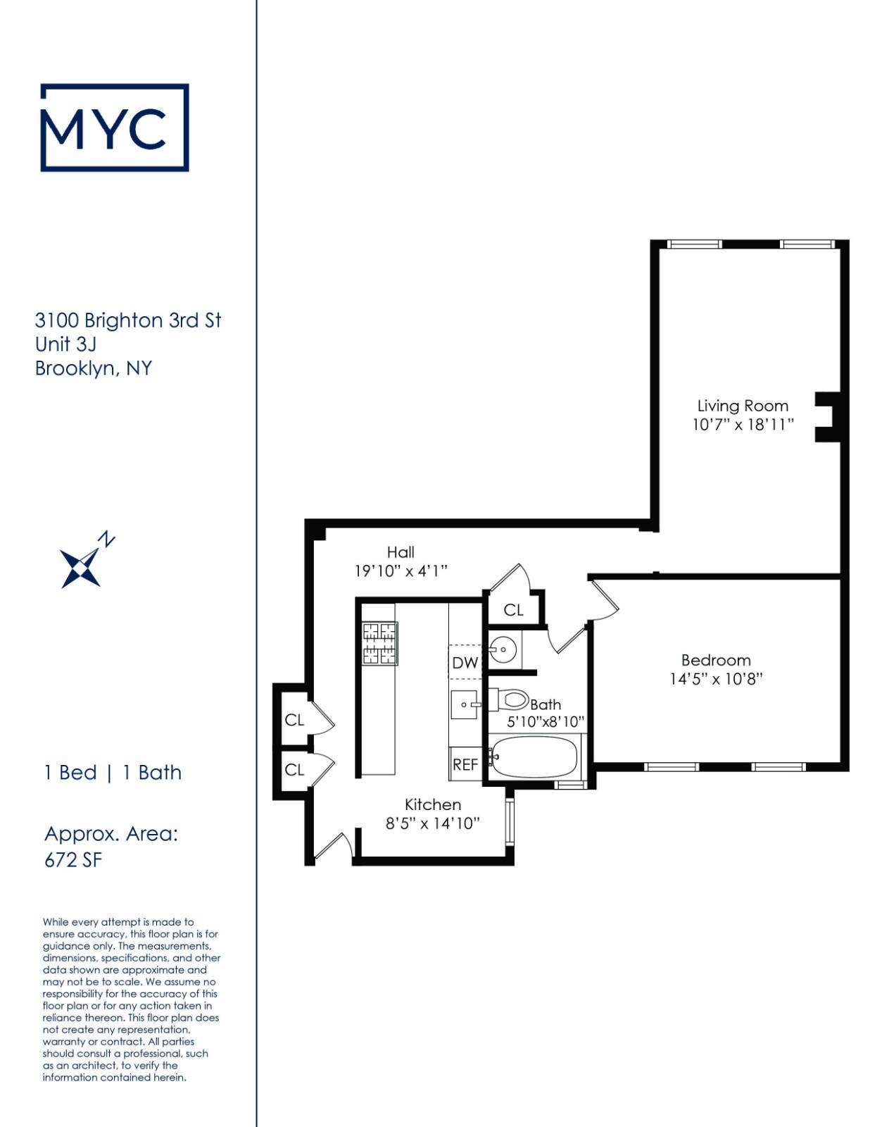 #9 photo, 3100 BRIGHTON 3RD ST, #3J, ब्रुकलीन BROOKLYN , NY 11235