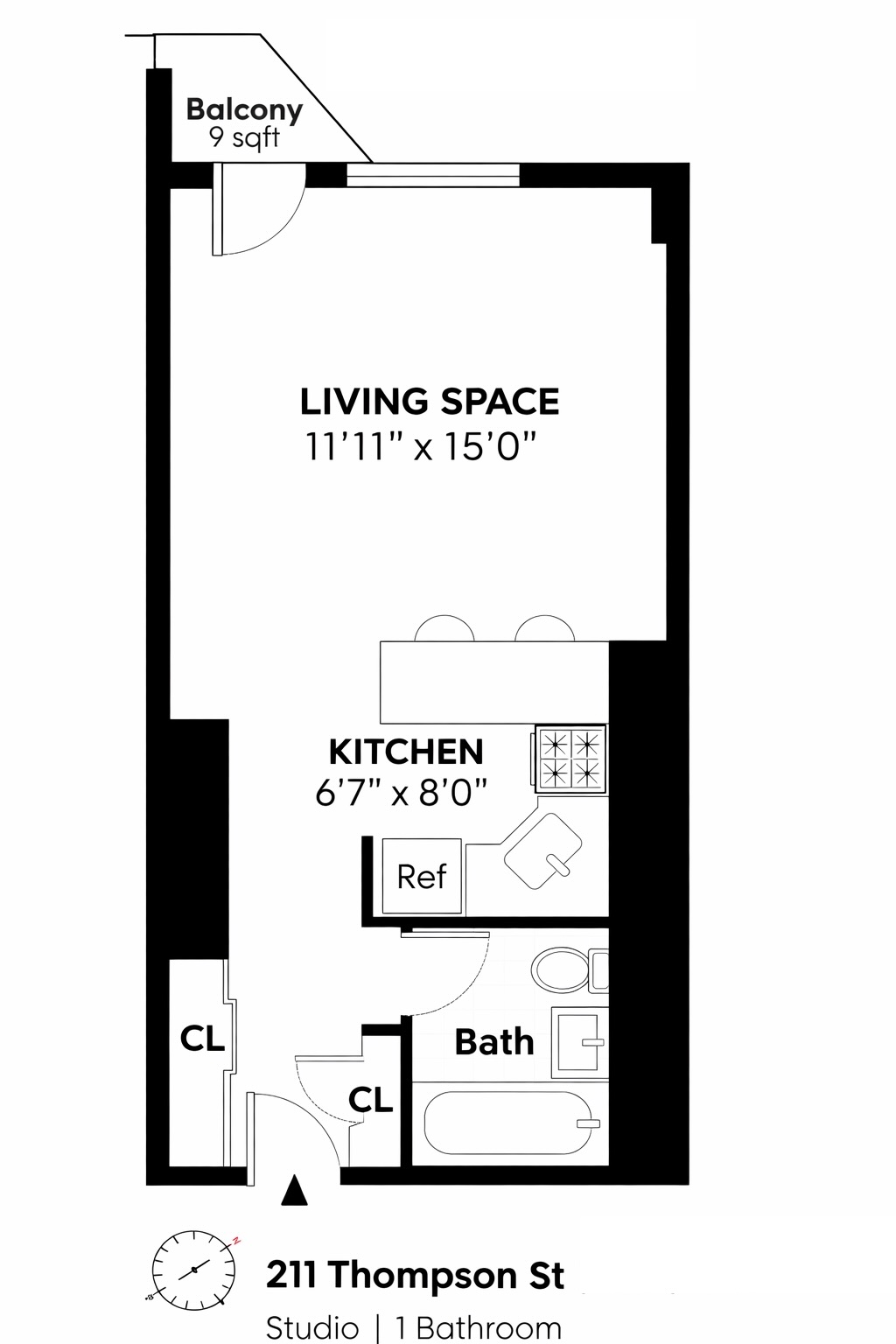 #2 photo, 211 Thompson Street, ম্যানহাটন Greenwich Village , NY 10012